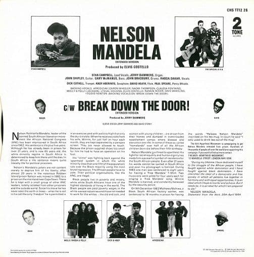 THE SPECIALS THE SPECIAL AKA Nelson Mandela Vinyl Record 12 Inch 2 Tone 1984